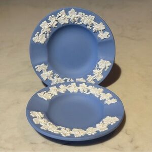 Wedgwood Blue Jasperware Ashtray Trinket Dishes